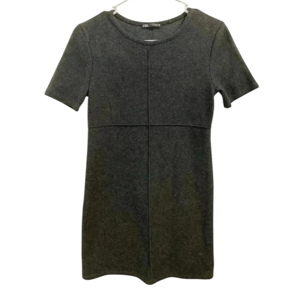 Zara Gray Short Sleeved‎ Sweater Dress Size Small